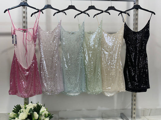 Abito JULIE - Abito Corto in paillettes