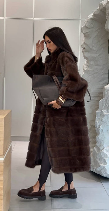 Eco fur - eco longuette con manica a 3/4
