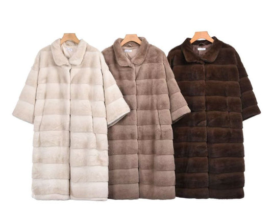 Eco fur - eco longuette con manica a 3/4