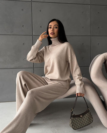 Tuta HULYA - Completo blusa, collo alto con pantalone Palazzo