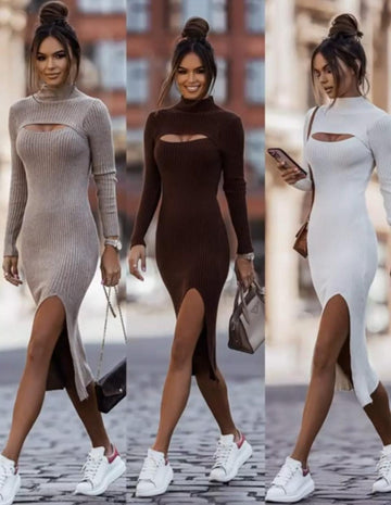 SALDO Cordset NELLA - Completo abitino e coprispalle a costina