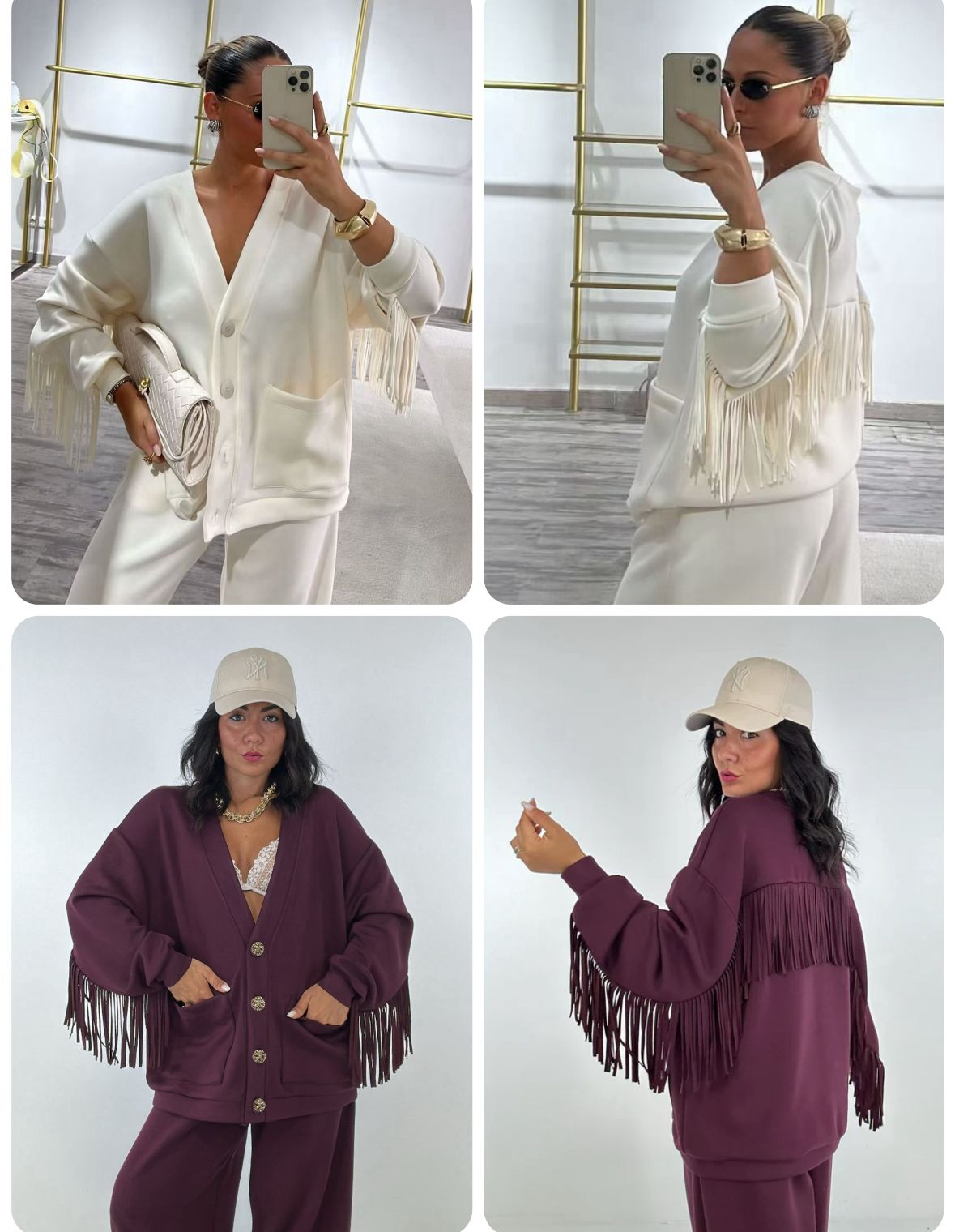 Tuta LAVINIA - Completo felpa con frange e pantalone