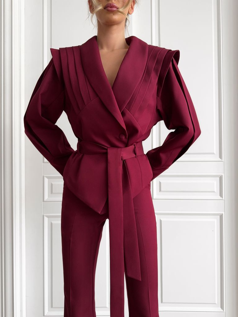Tailleur FRANCY - Completo giacca con cintura e pantalone