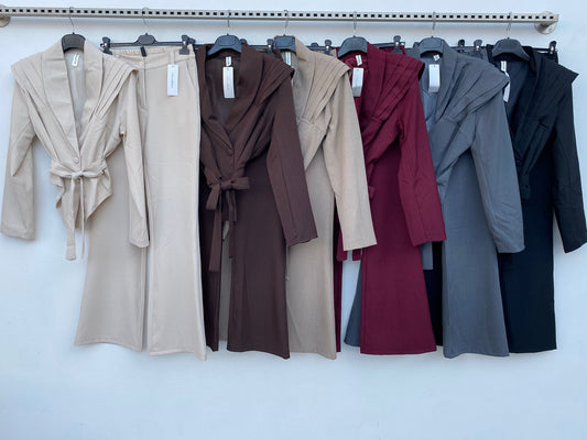 Tailleur FRANCY - Completo giacca con cintura e pantalone