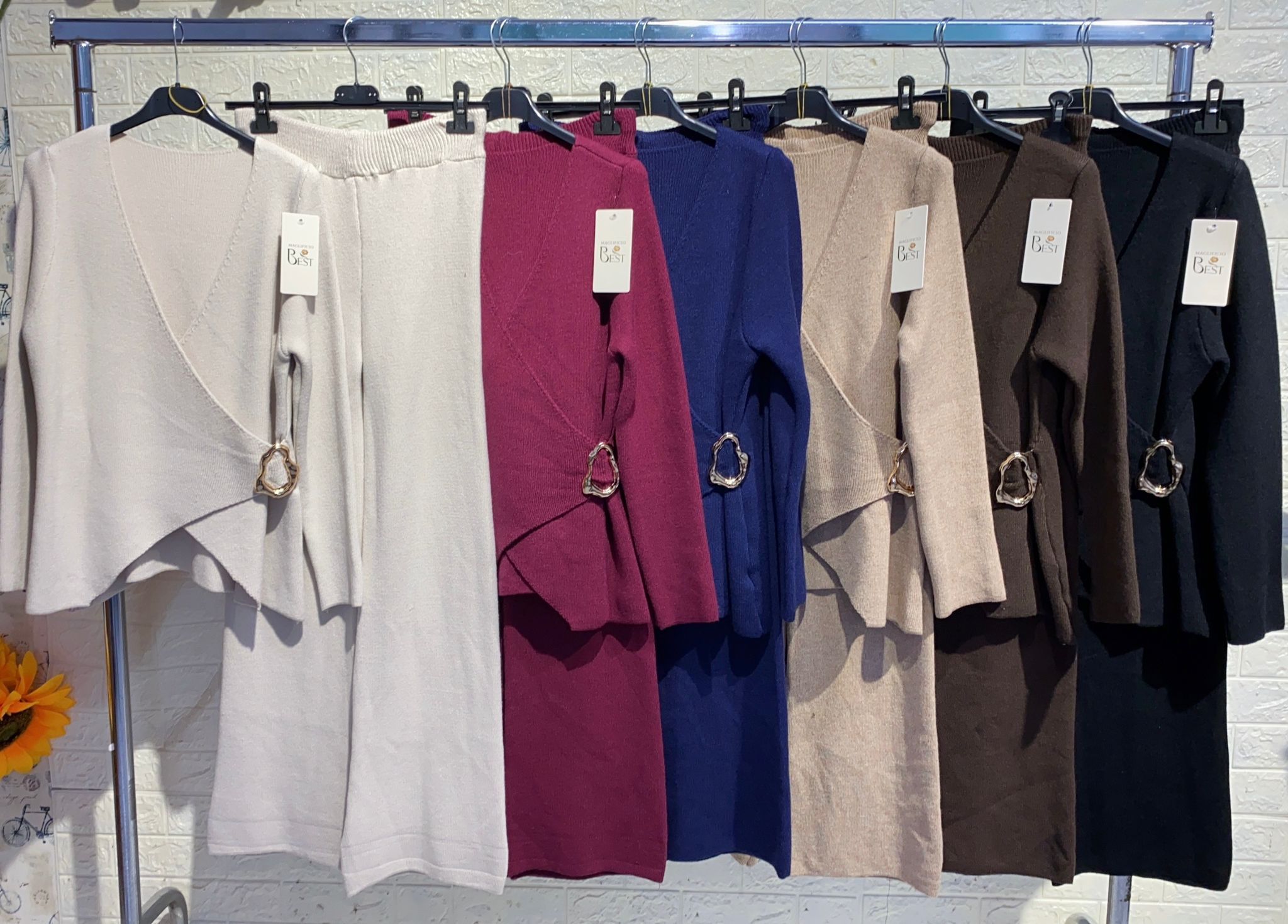 Cordset PATTY - Completo blusa ad incrocio e pantalone