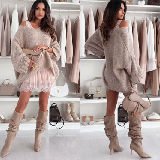 Cordset SVEVA - Completo abitino in tulle con maglione