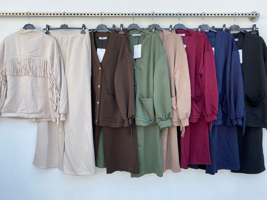 Tuta LAVINIA - Completo felpa con frange e pantalone