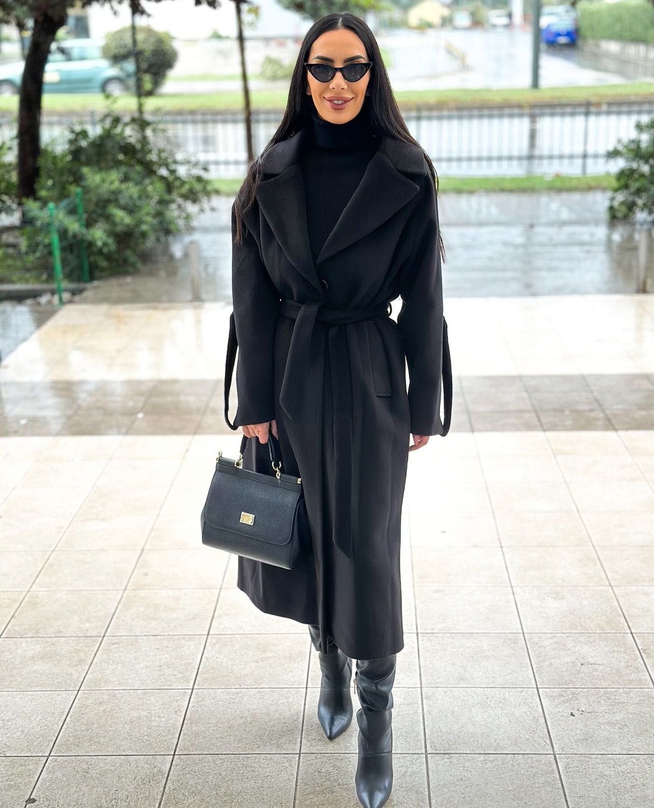 Cappotto JOLLY - Cappotto lungo con cintura in vita