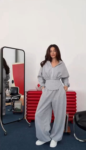 Tuta RAFFY - Completo tre pezzi - TOP FELPA E PANTALONE