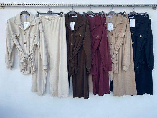 Tailleur DENISE - Completo giacca e pantalone in camoscio