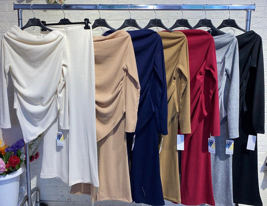 Cordset ANTONIA - Completo blusa scollo a barca e pantalone