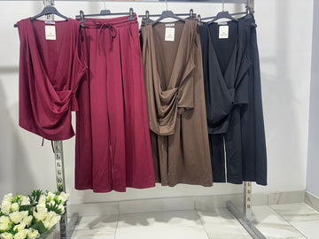 Cordset LIGEIA - Completo top e pantalone a palazzo