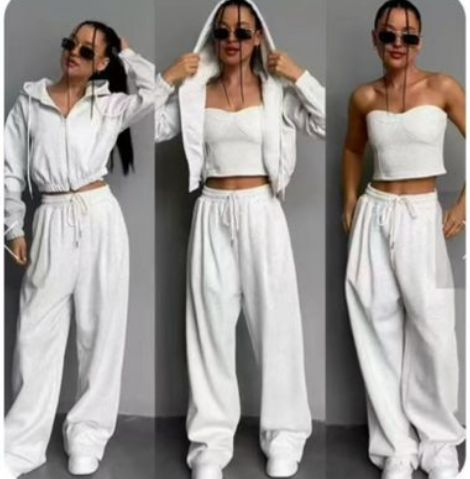 Tuta ALESSIA - Completo tre pezzi , top felpa e pantalone