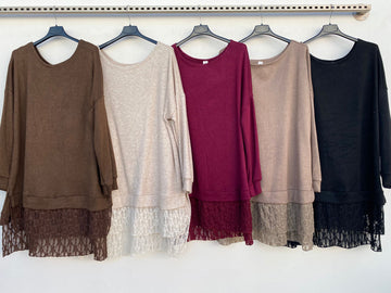 ABITO MARTA - ABITO CORTO CON PIZZO SUL FONDO