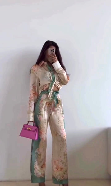 Cordset NOELIA - Completo camicia e pantalone a fantasia